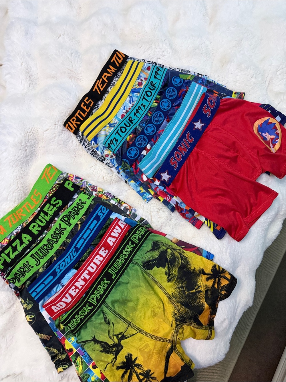 Sonic & Jurassic Park Kids Boxer Briefs - Assorted Colors